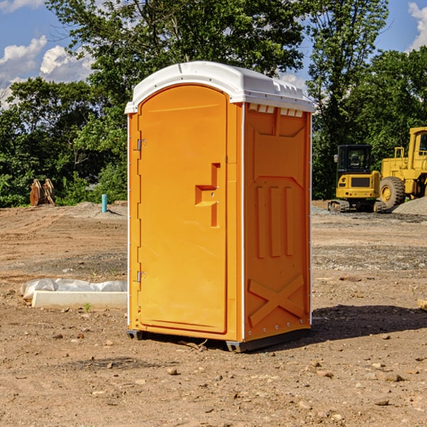 how often are the portable toilets cleaned and serviced during a rental period in Camas County ID